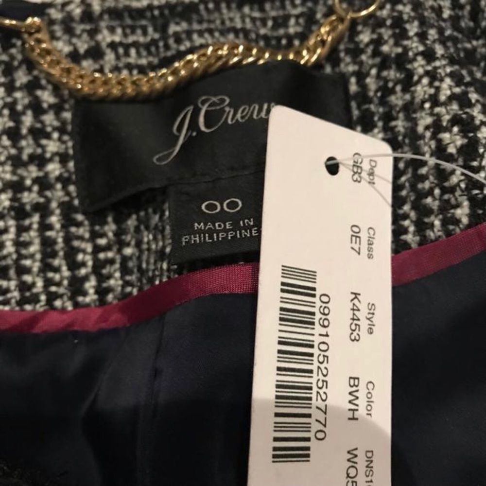 NWT. J. Crew lady jacket with trim Size 00 - Picture 5 of 7
